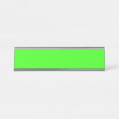 Neon Green Modern Desk Name Plate – Customizable Schreibtischnamensplakette (Vorderseite )