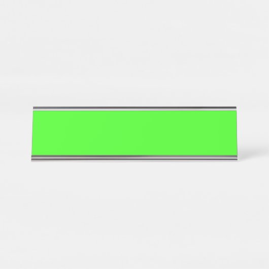 Neon Green Modern Desk Name Plate – Customizable Schreibtischnamensplakette (Vorderseite )