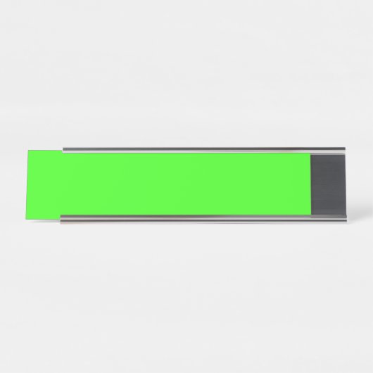 Neon Green Modern Desk Name Plate – Customizable Schreibtischnamensplakette (Vorderseite )