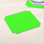 Neon Green Modern Paper Coaster – Customizable Untersetzer (angewinkelt)