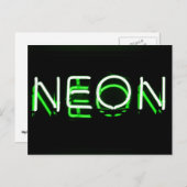 NEON - Green Neon Sign Postkarte (Vorne/Hinten)