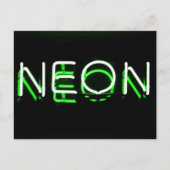 NEON - Green Neon Sign Postkarte (Vorderseite)