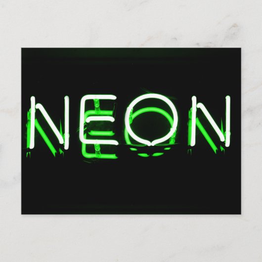 NEON - Green Neon Sign Postkarte (Vorderseite)