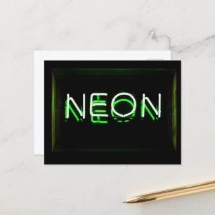 NEON - Green Neon Sign Postkarte