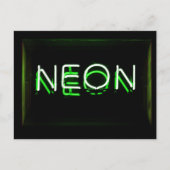 NEON - Green Neon Sign Postkarte (Vorderseite)