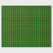 Neon Green & Orange Tartan Geschenkpapier (Flach)