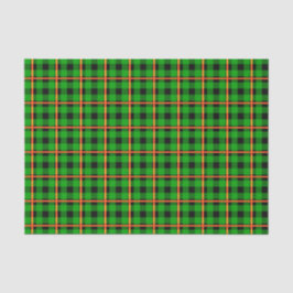 Neon Green & Orange Tartan Seidenpapier