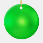 Neon Green Personalisiert Holiday Keramik Ornament (Hinten)