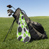 Neon Green Pickleball Muster Sweattuch Golfhandtuch (Gras)