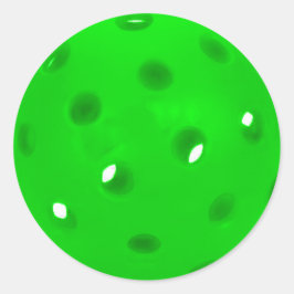 Neon Green Pickleball Runder Aufkleber