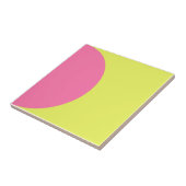 Neon Green Pink Retro Half Circle Mid Mod Abstrakt Fliese (Seite)