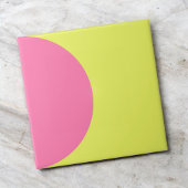 Neon Green Pink Retro Half Circle Mid Mod Abstrakt Fliese