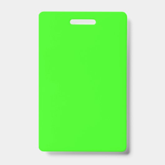 Neon Green Plastic Ausweis (Vorderseite)