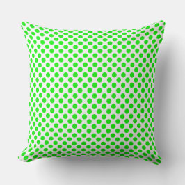 Neon Green Polka /dotsThrow Kissen