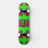Neon Green Preppy Skateboard Simulated Red Gray (Vorderseite)