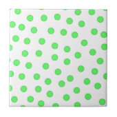 Neon Green Punkt Pattern Fliese (Vorderseite)