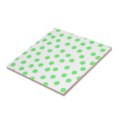 Neon Green Punkt Pattern Fliese (Seite)
