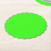 Neon Green Scalloped Paper Untersetzer (angewinkelt)