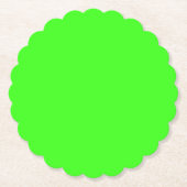 Neon Green Scalloped Paper Untersetzer (Vorderseite)