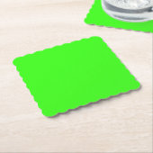 Neon Green Scalloped Square Untersetzer (angewinkelt)