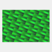 Neon Green Sci-Fi Futuristic Abstrakt St Patrick's Geschenkpapier Set (Vorderseite 3)
