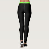 Neon Green Side Stripe Black Leggings Choose Color (Rückseite)