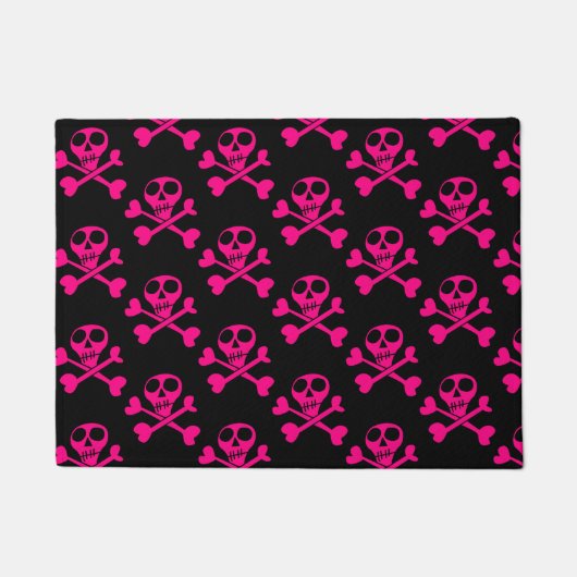 Neon Green Skull Illustration Fußmatte (Vorderseite)