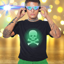 Neon Green Skull und Crossbones Gamer Gaming Cool