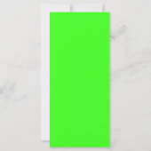 Neon Green Slim Flat Card - Anpassbar (Rückseite)