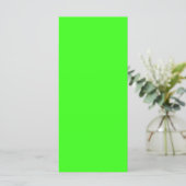 Neon Green Slim Flat Card - Anpassbar (Stehend Vorderseite)