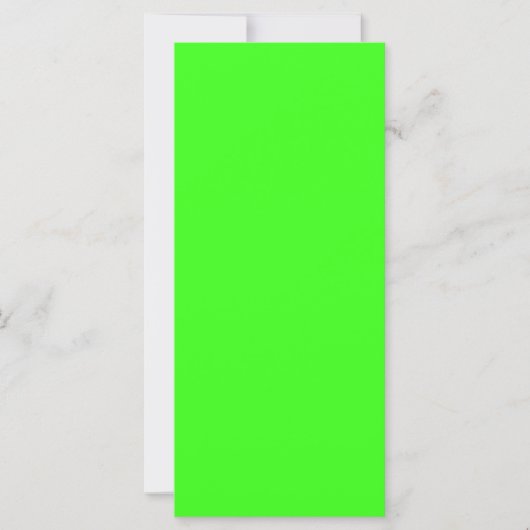 Neon Green Slim Flat Card - Anpassbar (Vorderseite)