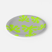 Neon Green Slime graue lustige Kinder Party Pappteller (Schrägansicht)