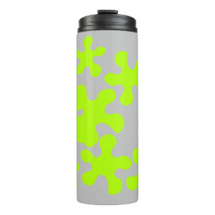 Neon Green Slime Grauspass Thermosbecher