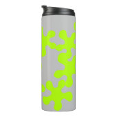 Neon Green Slime Grauspass Thermosbecher (Nach rechts gedreht)