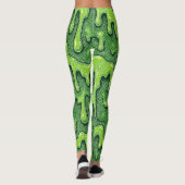 Neon Green Slime Tropfen Leggings (Rückseite)