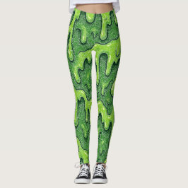 Neon Green Slime Tropfen Leggings