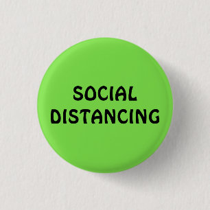 Neon Green Social Distancing Button