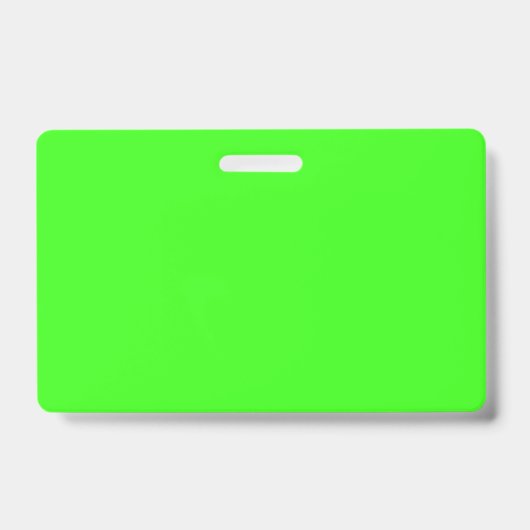 Neon Green Solid Color Ausweis (Vorderseite)