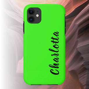 Neon Green Solid Color   Benutzerdefiniert Case-Mate iPhone Hülle
