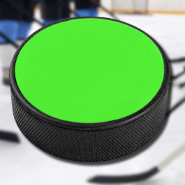 Neon Green Solid Color | Classic Eishockey Puck