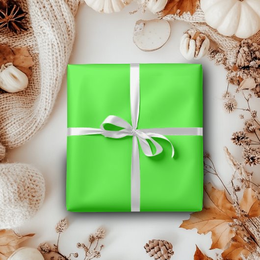 Neon Green Solid Color | Classic | elegant Geschenkpapier