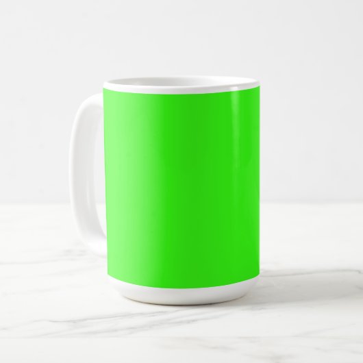 Neon Green Solid Color | Classic Kaffeetasse (Vorderseite Links)