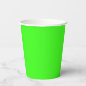 Neon Green Solid Color | Classic Pappbecher (Rückseite)