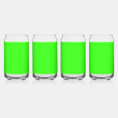 Neon Green Solid Color Dosenglas (Hinten)