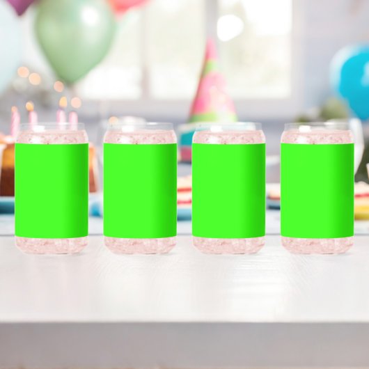Neon Green Solid Color Dosenglas (Insitu (Geburtstag))