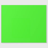Neon Green Solid Color Geschenkpapier (Flach)