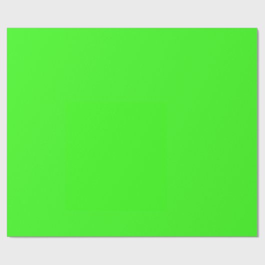 Neon Green Solid Color Geschenkpapier (Flach)
