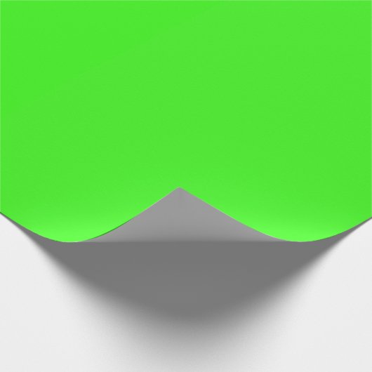 Neon Green Solid Color Geschenkpapier (Ecke)