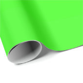 Neon Green Solid Color Geschenkpapier (Rolleneckpunkt)