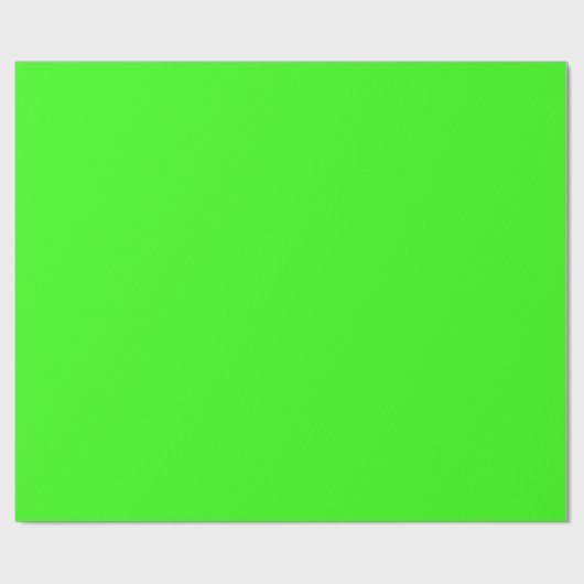 Neon Green Solid Color Geschenkpapier (Flach)